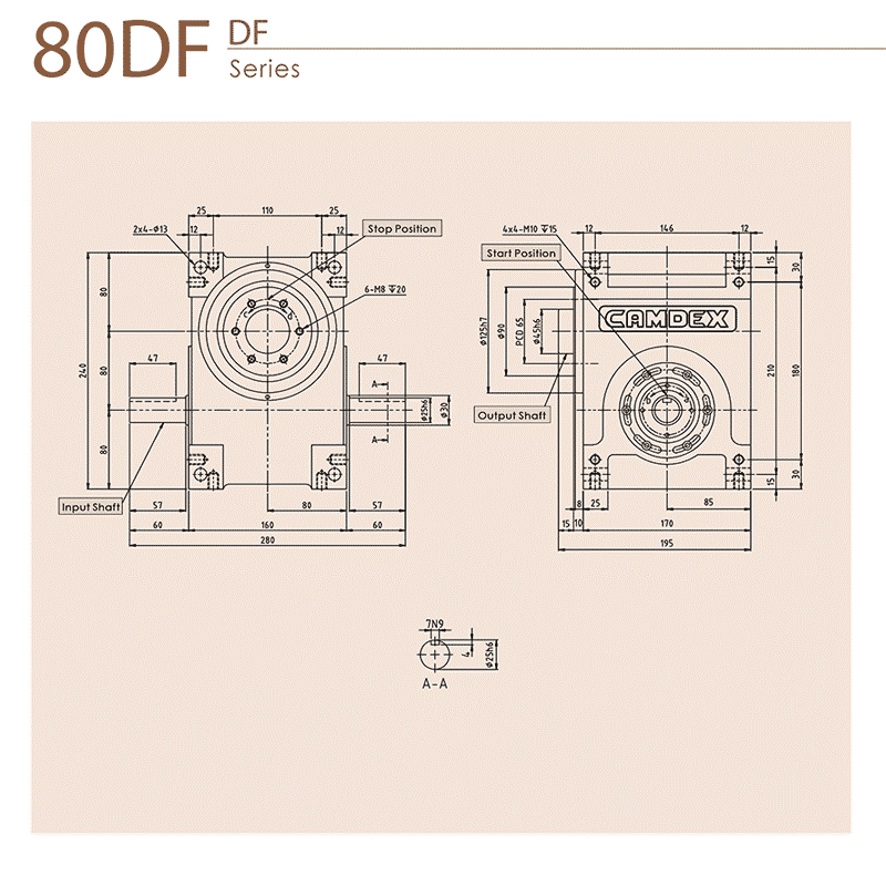 گیربکس ایندکس Camdex مدل RU80DF